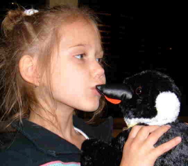 Melinda Loves her Penguin